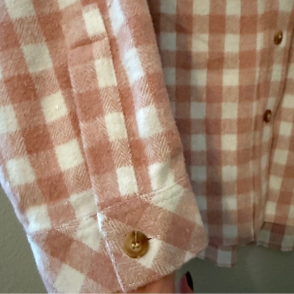 VICI Dress Forum Light Pink Plaid Button-Up Shirt - Picture 4 of 8